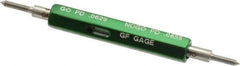 GF Gage - #1-64, Class 2B, Double End Plug Thread Go/No Go Gage - Hardened Tool Steel, Size 000 Handle Included - A1 Tooling