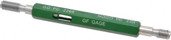 GF Gage - 1/4-28, Class 2B, Double End Plug Thread Go/No Go Gage - Hardened Tool Steel, Size 1 Handle Included - A1 Tooling