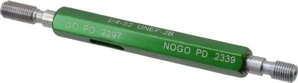 GF Gage - 1/4-32, Class 2B, Double End Plug Thread Go/No Go Gage - Hardened Tool Steel, Size 1 Handle Included - A1 Tooling