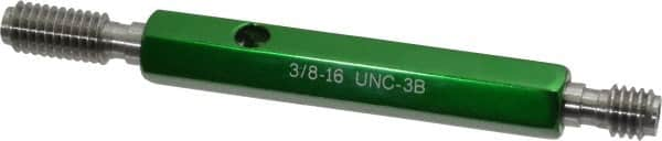 GF Gage - 3/8-16, Class 3B, Double End Plug Thread Go/No Go Gage - Hardened Tool Steel, Size 2 Handle Included - A1 Tooling