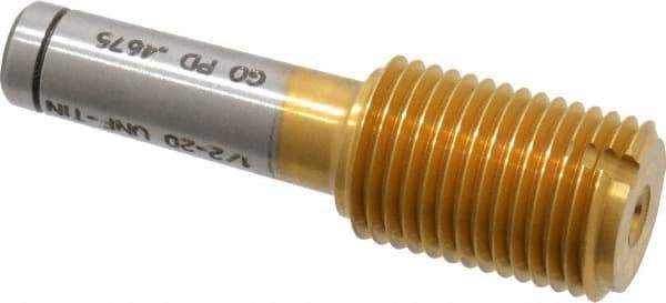 GF Gage - 1/2-20, Class 2B, 3B, Single End Plug Thread Go Gage - High Speed Steel, Size 2 Handle Not Included - A1 Tooling