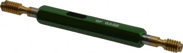 GF Gage - #12-24, Class 2B, Double End Plug Thread Go/No Go Gage - High Speed Steel, Size 0 Handle Included - A1 Tooling