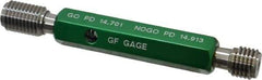 GF Gage - M16x2.00, Class 6H, Double End Plug Thread Go/No Go Gage - Hardened Tool Steel, Size 3 Handle Included - A1 Tooling