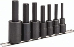 Proto - 7 Piece 1/2" Drive Inch Impact Hex Bit Socket Set - 1/4 to 5/8" Hex - A1 Tooling