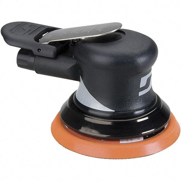 Dynabrade - 12,000 OPM, 18 CFM Air Consumption, Palm Air Orbital Sander - Round Pad, 1/4 NPT Inlet - A1 Tooling