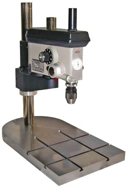 Floor Drill Press: 18.8″ Swing, 115V, 1 Phase 9.75″ Table Length