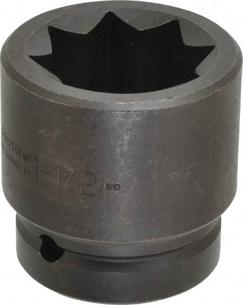 Proto - 1" Drive 1-1/2" Impact Socket - 8 Points, 2-13/16" OAL - A1 Tooling