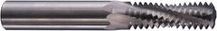 Niagara Cutter - #10-32 UN, 0.134" Cutting Diam, 3 Flute, Solid Carbide Helical Flute Thread Mill - Internal/External Thread, 5/16" LOC, 2" OAL, 3/16" Shank Diam - Exact Industrial Supply