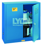 Acid Storage Cabinet - #5540 - 43 x 18 x 44" - 30 Gallon - w/one shelf, two poly trays, 2-door manual close - Blue Only - A1 Tooling