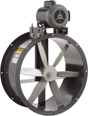 Americraft - 3/4 hp 12" TEFC Belt Drive Tube Axial Duct Fan - 2,044 CFM at 0 Static Pressure, 3,450 RPM, Single Phase - A1 Tooling