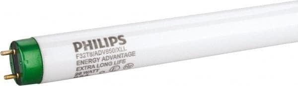 Philips - 28 Watt Fluorescent Tubular Medium Bi-Pin Lamp - 5,000°K Color Temp, 2,675 Lumens, T8, 36,000 hr Avg Life - A1 Tooling