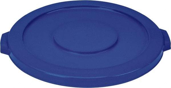 PRO-SOURCE - Round Lid for Use with 20 Gal Round Trash Cans - Blue, Polyethylene, For Brute Trash Cans - A1 Tooling