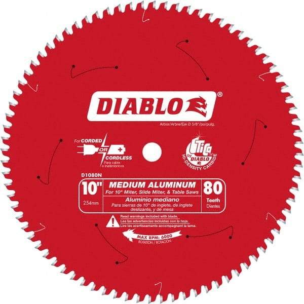 Freud - 10" Blade Diam, 100 Teeth, Carbide-Tipped Cold Saw Blade - 5/8" Arbor Hole Diam, 0.071" Blade Thickness - A1 Tooling