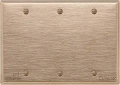 Cooper Wiring Devices - 3 Gang, 4-1/2 Inch Long, Standard Blank Wall Plate - Blank, Rose, Antimicrobial Copper - A1 Tooling