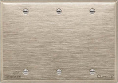 Cooper Wiring Devices - 3 Gang, 4-1/2 Inch Long, Standard Blank Wall Plate - Blank, White Bronze, Antimicrobial Copper - A1 Tooling