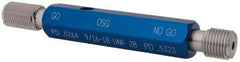 OSG - 9/16-18, Class 2B, Double End Plug Thread Go/No Go Gage - High Speed Steel, Handle Included - A1 Tooling