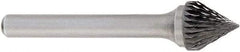 OSG - 1/4" Cut Diam, 1/4" Shank Diam, Cone Head Burr - Carbide, Point End, 2" OAL - A1 Tooling