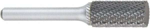 OSG - 3/8" Cut Diam, 1/4" Shank Diam, Cylinder Head Burr - Carbide, Flat End, 3/4" LOC, 2" OAL - A1 Tooling