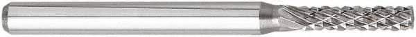 OSG - 1/8" Cut Diam, 1/8" Shank Diam, Ball Head Burr - Carbide, Radius End, 1/8" LOC, 1-1/2" OAL - A1 Tooling