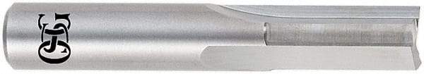 OSG - 1/8" Diam, 1/8" Shank Diam, 1/2" Length of Cut, 3 Flute Straight Router Bit - 1-1/2" Overall Length, Right Hand Cut, Solid Carbide - A1 Tooling