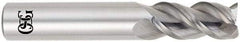 OSG - 9mm, 22mm LOC, 10mm Shank Diam, 70mm OAL, 3 Flute, Solid Carbide Square End Mill - Single End, Uncoated, Spiral Flute, 45° Helix, Centercutting, Right Hand Cut, Right Hand Flute, Series 445 - A1 Tooling