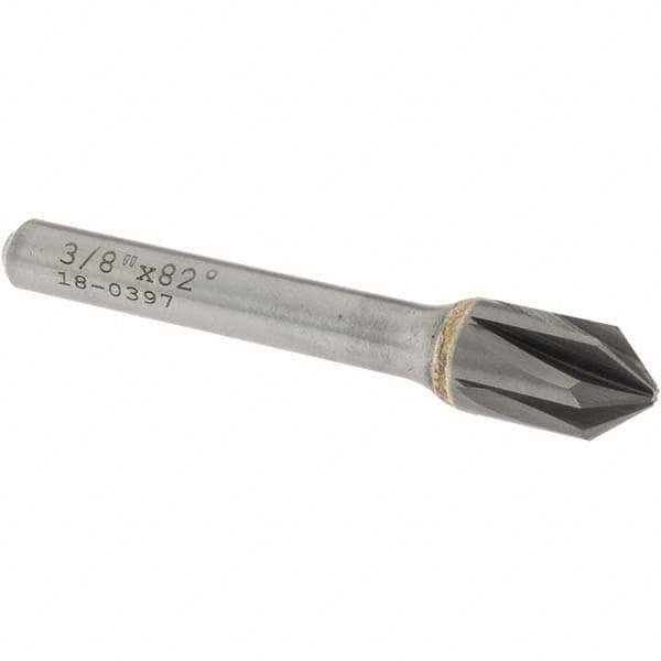 OSG - 3/8" Head Diam, 1/4" Shank Diam, Multi Flute 82° Solid Carbide Countersink - A1 Tooling