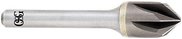 OSG - 3/8" Head Diam, 1/4" Shank Diam, Multi Flute 90° Solid Carbide Countersink - A1 Tooling