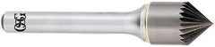 OSG - 5/8" Head Diam, 3/8" Shank Diam, 30 Flute 82° Solid Carbide Countersink - A1 Tooling