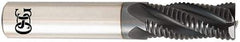 OSG - 5mm Diam, 15mm LOC, 4 Flute Solid Carbide Roughing Square End Mill - TiAlN Finish, 64mm OAL, 6mm Shank Diam, Single End, Centercutting, 30° Helix - A1 Tooling