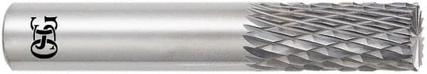 OSG - 3/8" Diam, 1" LOC, End Mill End, Solid Carbide Diamond Pattern Router Bit - Right Hand Cut, 2-1/2" OAL, 3/8" Shank Diam, Use on Alloy Steel, Carbon Steel, Hardened Steel - A1 Tooling