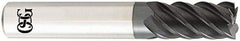 OSG - 9/32", 19mm LOC, 6mm Shank Diam, 64mm OAL, 5 Flute, Solid Carbide Square End Mill - Single End, TiAlN Finish, Spiral Flute, 45° Helix, Centercutting, Right Hand Cut, Right Hand Flute, Series HP455 - A1 Tooling