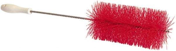 PRO-SOURCE - 1" Bristle Length, Plastic Food Service Brush - 6-1/2" Long x 2" Wide Head, 21" OAL, Red, Wire Block - A1 Tooling