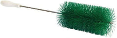 PRO-SOURCE - 1" Bristle Length, Plastic Food Service Brush - 6-1/2" Long x 2" Wide Head, 21" OAL, Green, Wire Block - A1 Tooling