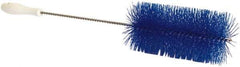 PRO-SOURCE - 1" Bristle Length, Plastic Food Service Brush - 6-1/2" Long x 2" Wide Head, 21" OAL, Blue, Wire Block - A1 Tooling