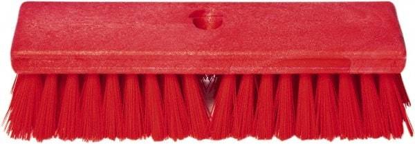 PRO-SOURCE - 1-3/4" Bristle Length, Polypropylene Food Service Brush - 10" Long x 2-1/2" Wide Head, Red, Foam Block - A1 Tooling