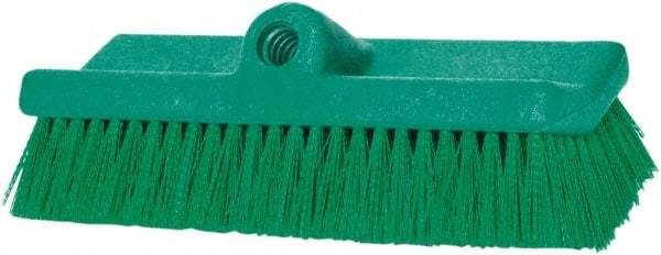 PRO-SOURCE - 1-3/4" Bristle Length, Polypropylene Food Service Brush - 10" Long x 5" Wide Head, 20" OAL, Long Handle, Green, Foam Block - A1 Tooling