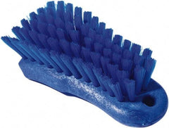 PRO-SOURCE - 1-1/16" Bristle Length, Polypropylene Food Service Brush - 6" Long x 2.63" Wide Head, Blue, Foam Block - A1 Tooling