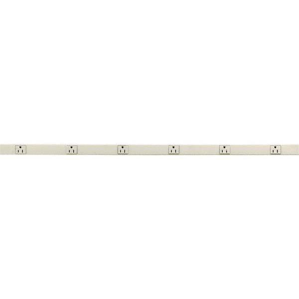 Hubbell Wiring Device-Kellems - 6 Outlets, 125 Volts, 15 Amps, 3' Cord, Power Outlet Strip - Exact Industrial Supply