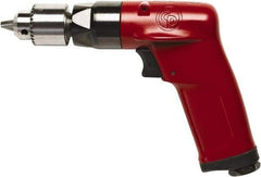 Chicago Pneumatic - 1/4" Keyed Chuck - Pistol Grip Handle, 2,400 RPM, 2.25 LPS, 4.75 CFM, 0.5 hp, 90 psi - A1 Tooling