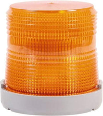 Edwards Signaling - 24 VDC, 4X NEMA Rated, LED, Amber, Flashing, Steady Light - 65 Flashes per min, 1/2 Inch Pipe, 4-9/32 Inch Diameter, 4-7/32 Inch High, Panel Mount, Pipe Mount - A1 Tooling