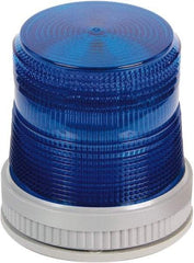 Edwards Signaling - 120 VAC, 4X NEMA Rated, LED, Blue, Flashing, Steady Light - 65 Flashes per min, 3/4 Inch Pipe, 3-3/4 Inch Diameter, 4-3/4 Inch High, Panel Mount, Pipe Mount, Wall Mount - A1 Tooling