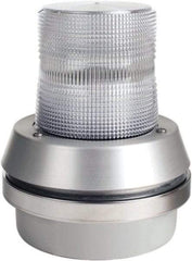 Edwards Signaling - 24 VDC, LED, Clear, Flashing Light - 65 Flashes per min, 1/2 Inch Pipe, 6 Inch Diameter, 7-3/8 Inch High, Box Mount, Pane, Pipe, Surface and Wall Mount - A1 Tooling