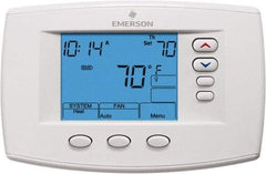 White-Rodgers - 45 to 99°F, 4 Heat, 2 Cool, Premium Residential Digital 7 Day Programmable Universal Multi-Stage or Heat Pump Thermostat - 0 to 30 Volts, Horizontal Mount, Electronic Contacts Switch - A1 Tooling