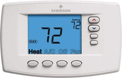 White-Rodgers - 45 to 99°F, 4 Heat, 2 Cool, Premium Residential Digital 7 Day Programmable Universal Multi-Stage or Heat Pump Thermostat - 0 to 30 Volts, Horizontal Mount, Electronic Contacts Switch - A1 Tooling