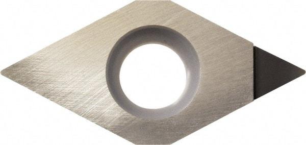 Kyocera - DCMT32.51 Grade KPD001 Polycrystalline Diamond (PCD) Turning Insert - Uncoated, 55° Diamond, 3/8" Inscr Circle, 5/32" Thick, 1/64" Corner Radius - A1 Tooling