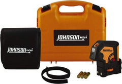 Johnson Level & Tool - 2 Beam 100' (Interior) Max Range Self Leveling Dot Laser Level - Red Beam, 1/8" at 50' Accuracy, 9-1/2" Long x 1" Wide x 2-1/4" High, Battery Included - A1 Tooling