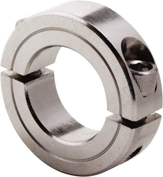 Climax Metal Products - 3-1/2" Bore, Stainless Steel, Two Piece Clamp Collar - 4-3/4" Outside Diam, 7/8" Wide - A1 Tooling