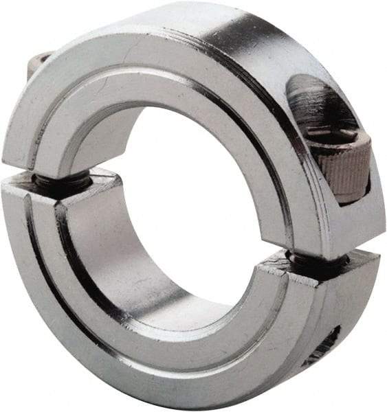 Climax Metal Products - 3" Bore, Steel, Two Piece Clamp Collar - 4-1/4" Outside Diam, 7/8" Wide - A1 Tooling