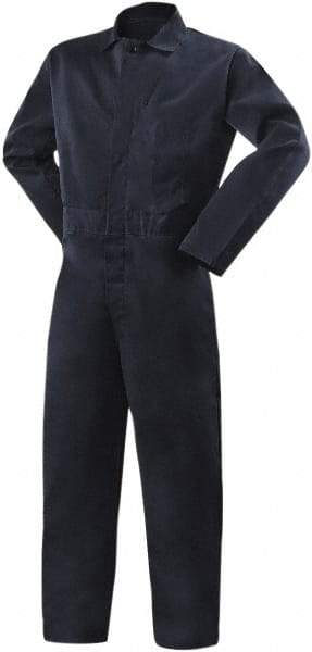 Steiner - Size 2XL, Navy Blue, Snap, Flame Resistant/Retardant Coverall - Cotton, 5 Pockets - A1 Tooling