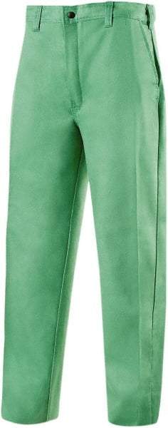 Steiner - Cotton Flame Resistant/Retardant Pants - Zipper Closure, 4 Pockets, 40" Waist, 30" Inseam, Green, ASTM D6413-10 - A1 Tooling